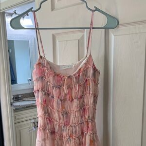 Lush Pink and Orange Midi Dress